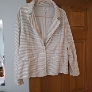 Maurices Black and White Striped Blazer
